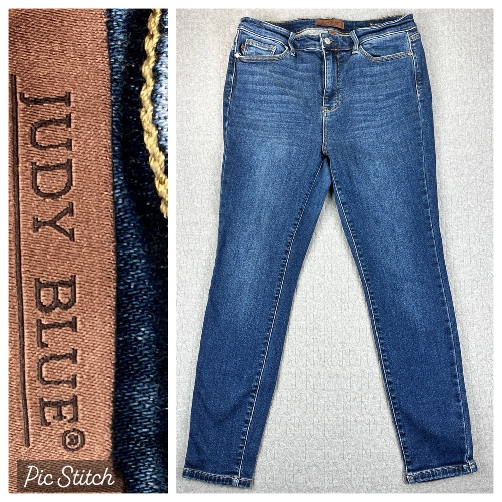New Judy Blue Skinny Fit Jeans‎ Women 13/31 (29X27) high rise Dark Wash